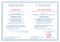 CTĐT Ngành TCNH được Công nhận đạt tiêu chuẩn chất lượng và được cấp Giấy chứng nhận kiểm định chất lượng CTĐT